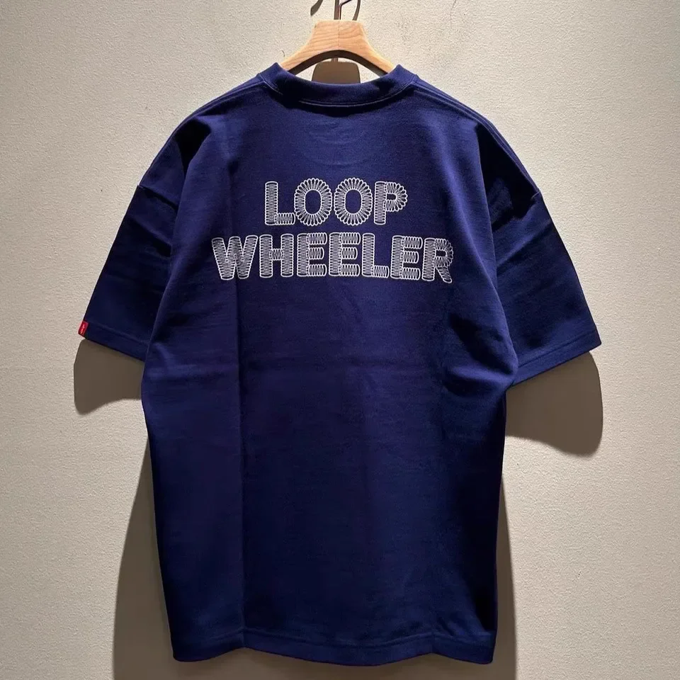 BEAMS JAPAN LOOPWHEELER Letter-printed cotton casual short-sleeved T-shirt
