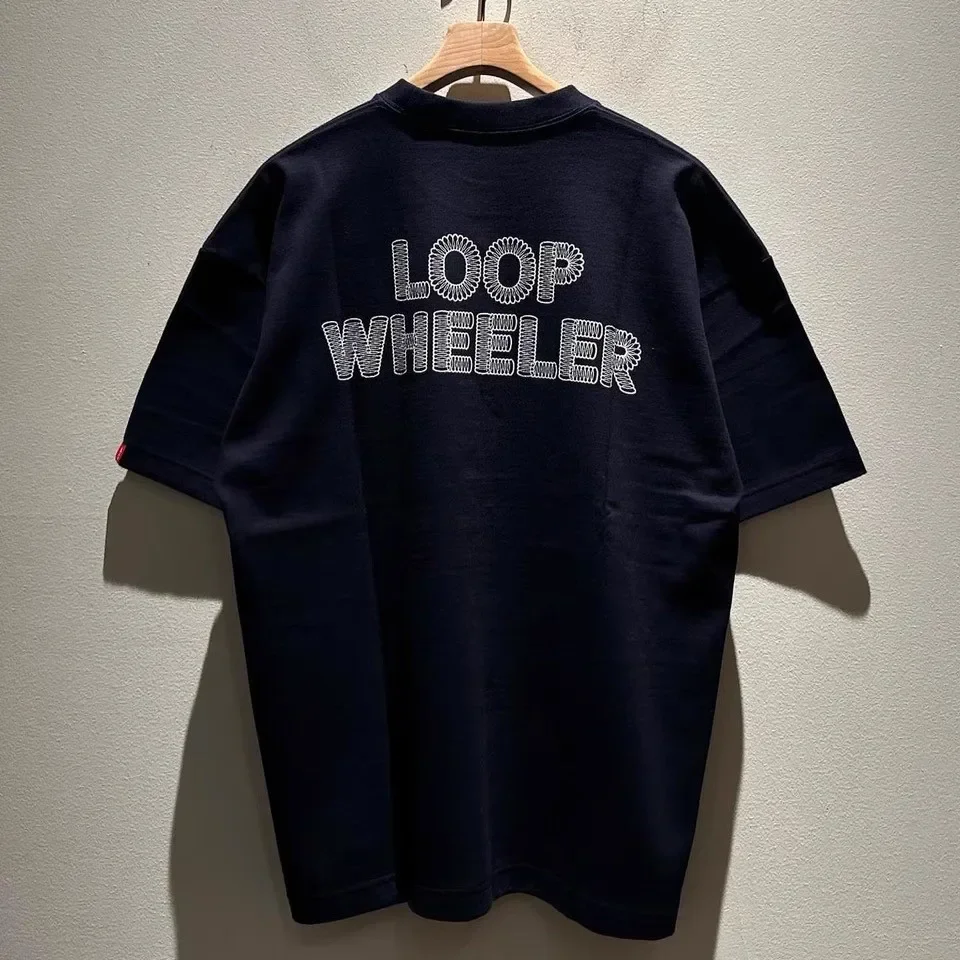 BEAMS JAPAN LOOPWHEELER Letter-printed cotton casual short-sleeved T-shirt