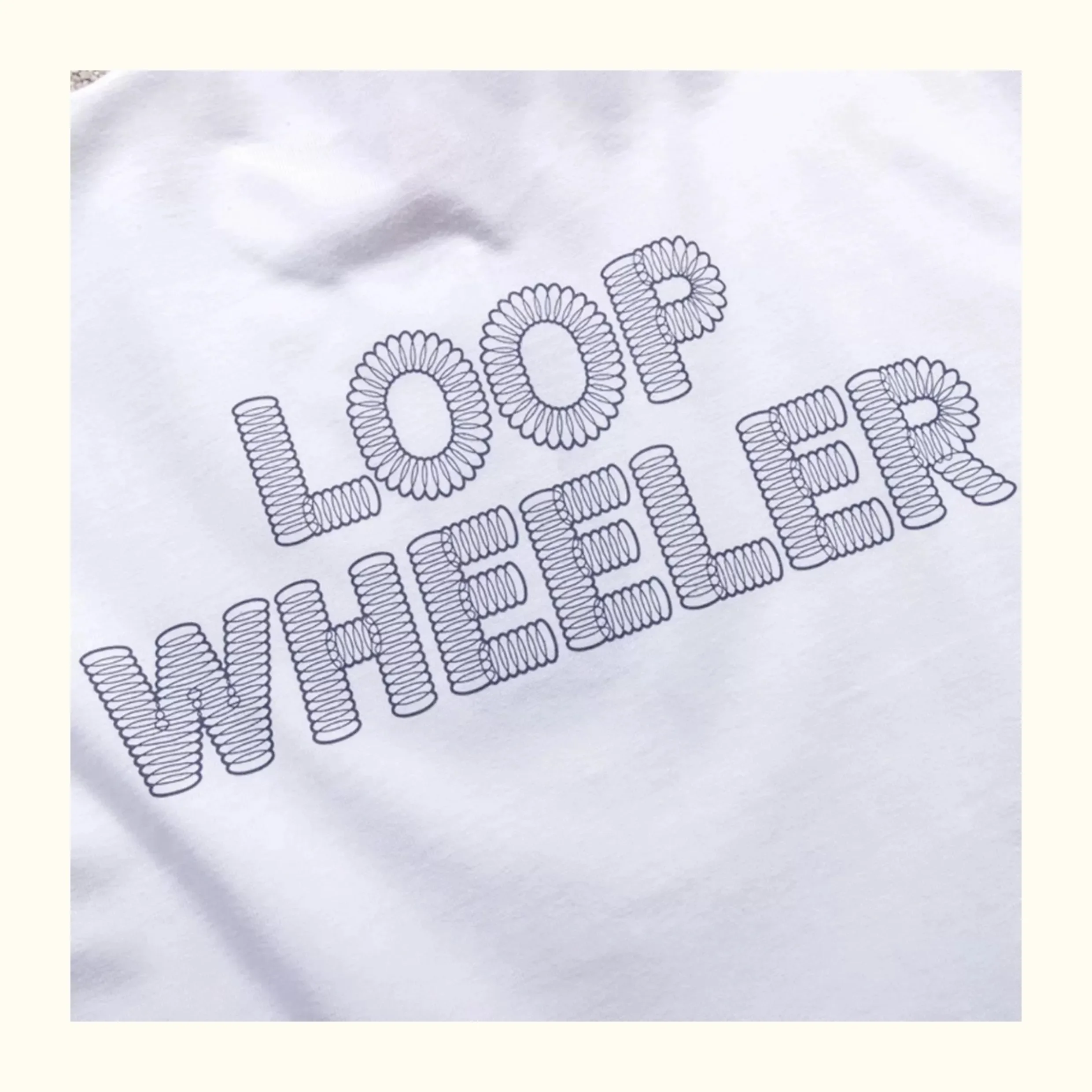 BEAMS JAPAN LOOPWHEELER Letter-printed cotton casual short-sleeved T-shirt