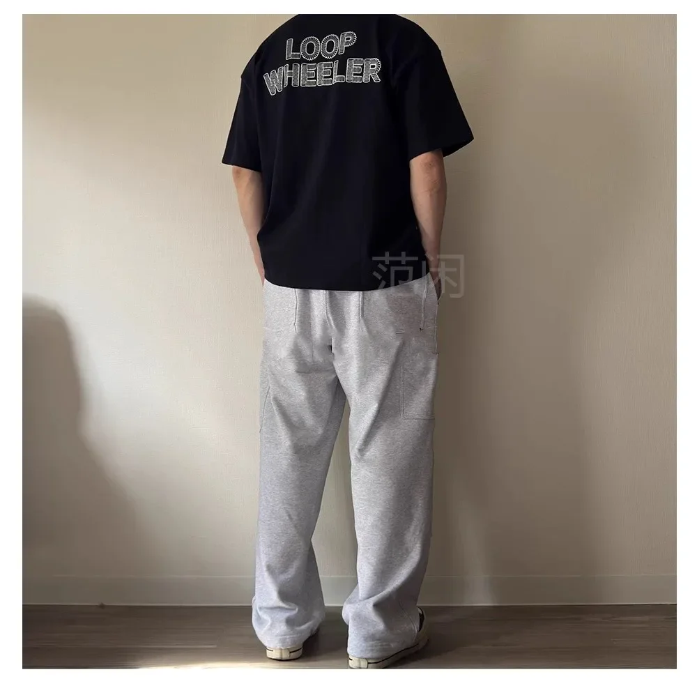 BEAMS JAPAN LOOPWHEELER Letter-printed cotton casual short-sleeved T-shirt
