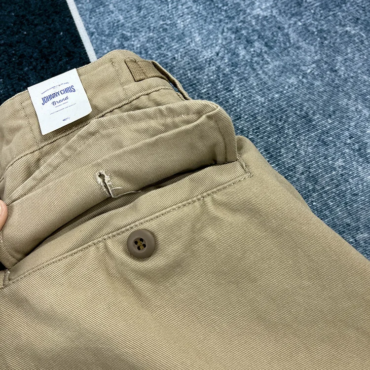 Men's Heavyweight 100% Cotton American Vintage Washed Cargo Shorts Summer Japanese Streetwear Multi-Pocket Mid-Length Workwear