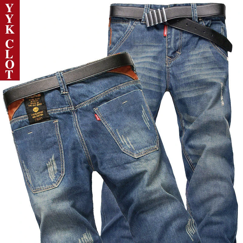 Black Slim Fit Cargo Pants Men's Streetwear Jeans Denim Trousers Korean Fashion Baggy Jeans Homme for Men