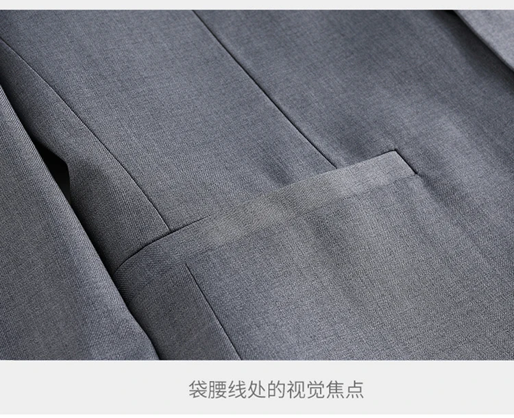 Suit (Blazer+ Pants) Men's Fashion Gentleman Business Outdoor Standing Collar Gentleman Wedding Work Slim Casual MAO Suit