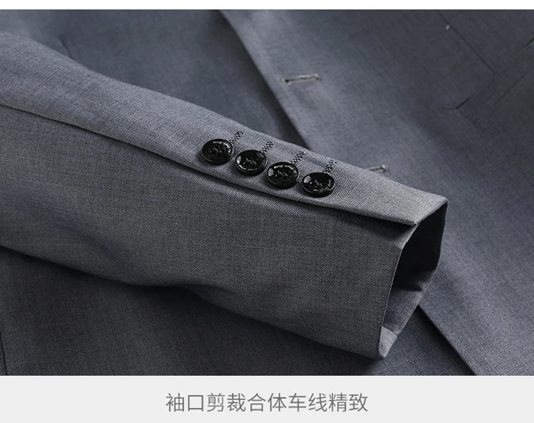 Suit (Blazer+ Pants) Men's Fashion Gentleman Business Outdoor Standing Collar Gentleman Wedding Work Slim Casual MAO Suit