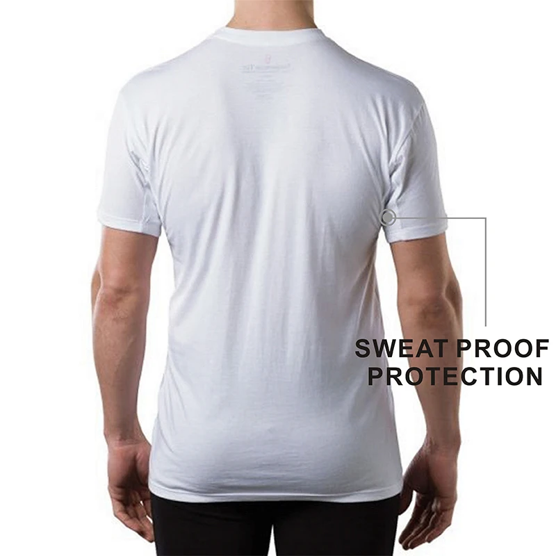 Anti Perspiration T Shirt Anti-Odor Moisture Anti Sweat Proof Resistant Underwear Undershirt For Men
