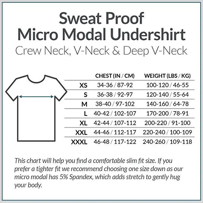 Anti Perspiration T Shirt Anti-Odor Moisture Anti Sweat Proof Resistant Underwear Undershirt For Men