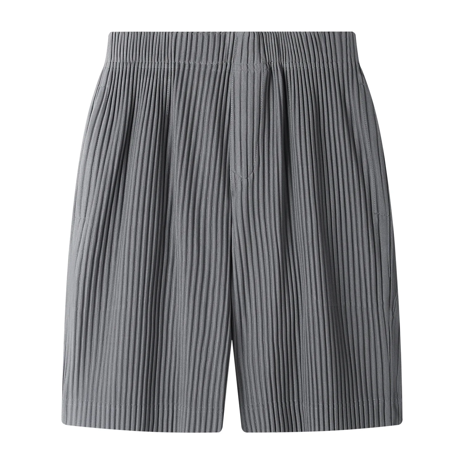 Miyake Pleated Shorts For Men Clothing Loose Casual Shorts Summer Clothes For Men Gym Sport Shorts Men Drawstring Pants