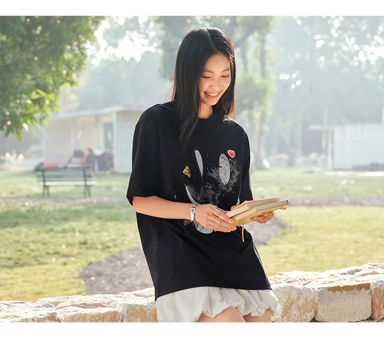 Semir Men Tshirt Cotton Printed Knit Casual Couple Style Fashion Top 2026 Summer Soft Breathable Daily Casual Wear Top