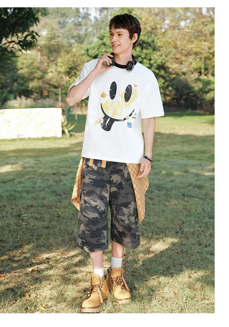 Semir Men Tshirt Cotton Printed Knit Casual Couple Style Fashion Top 2026 Summer Soft Breathable Daily Casual Wear Top