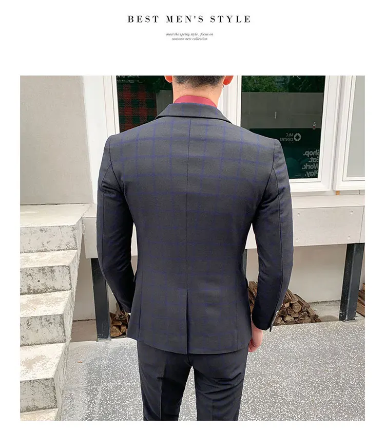 High-Quality Large Size Men's Wedding Suit 5XL S-Fourth Quarter 2024 Fashion Handsome Two-Piece Acetate Set (Suit + Trousers)