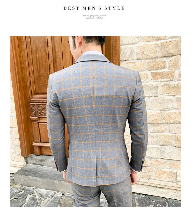 High-Quality Large Size Men's Wedding Suit 5XL S-Fourth Quarter 2024 Fashion Handsome Two-Piece Acetate Set (Suit + Trousers)