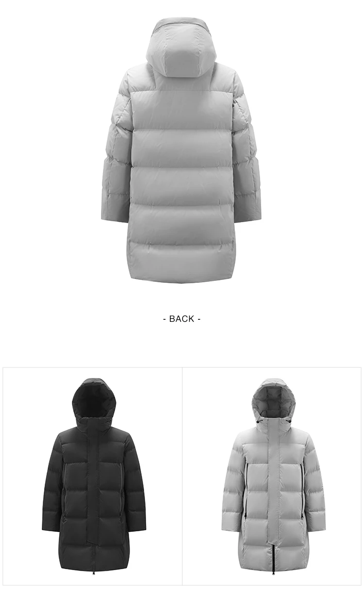 Semir Down Jacket Men Winter 90% Down Fill Windproof Three-Resistant 2026 New Outdoor Long Hooded Puffer Warm Men's Wear