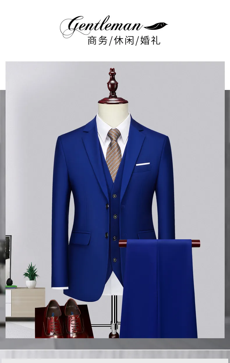 Top Rated Suits for Men | Luxury Slim Fit 3-Piece Suit, Hot Selling Wedding Wear