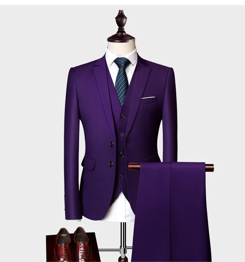 Top Rated Suits for Men | Luxury Slim Fit 3-Piece Suit, Hot Selling Wedding Wear