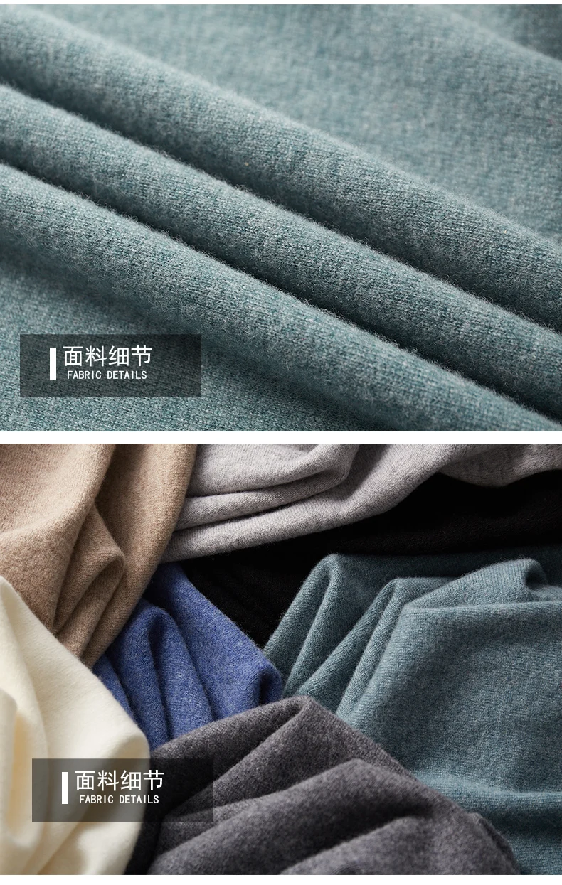 Autumn and winter new 100% pure merino wool pullover men's turtleneck cashmere sweater thickened warm loose solid color top