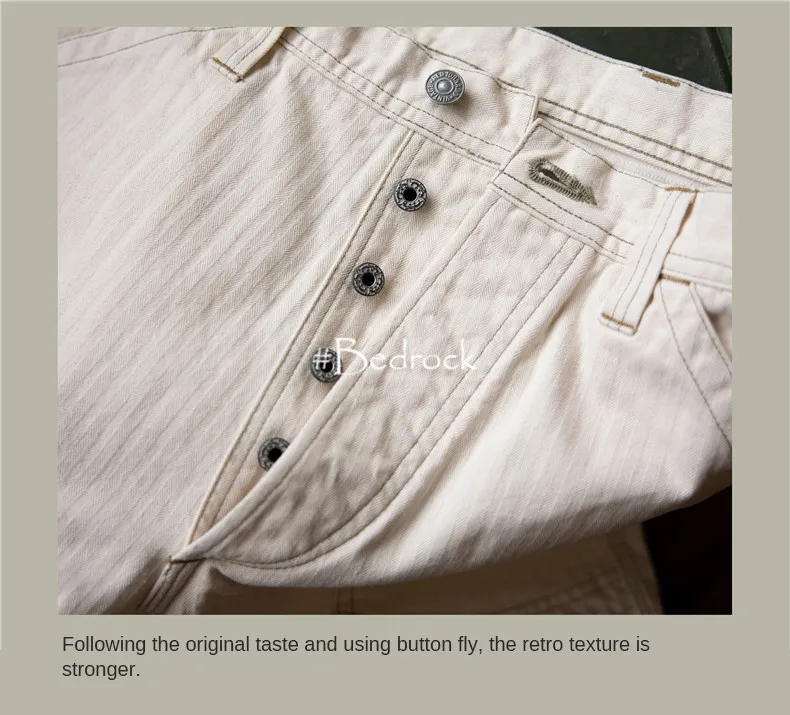 Herringbone Pattern Underground Work Suit Pants For Men High Waist Loose Straight Tube Locomotive Casual Pants Freewheelers Men