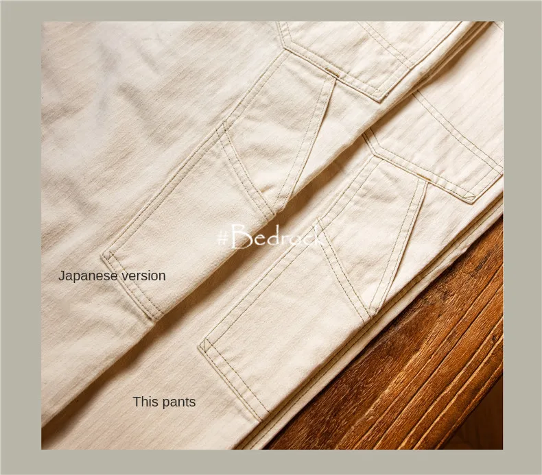 Herringbone Pattern Underground Work Suit Pants For Men High Waist Loose Straight Tube Locomotive Casual Pants Freewheelers Men