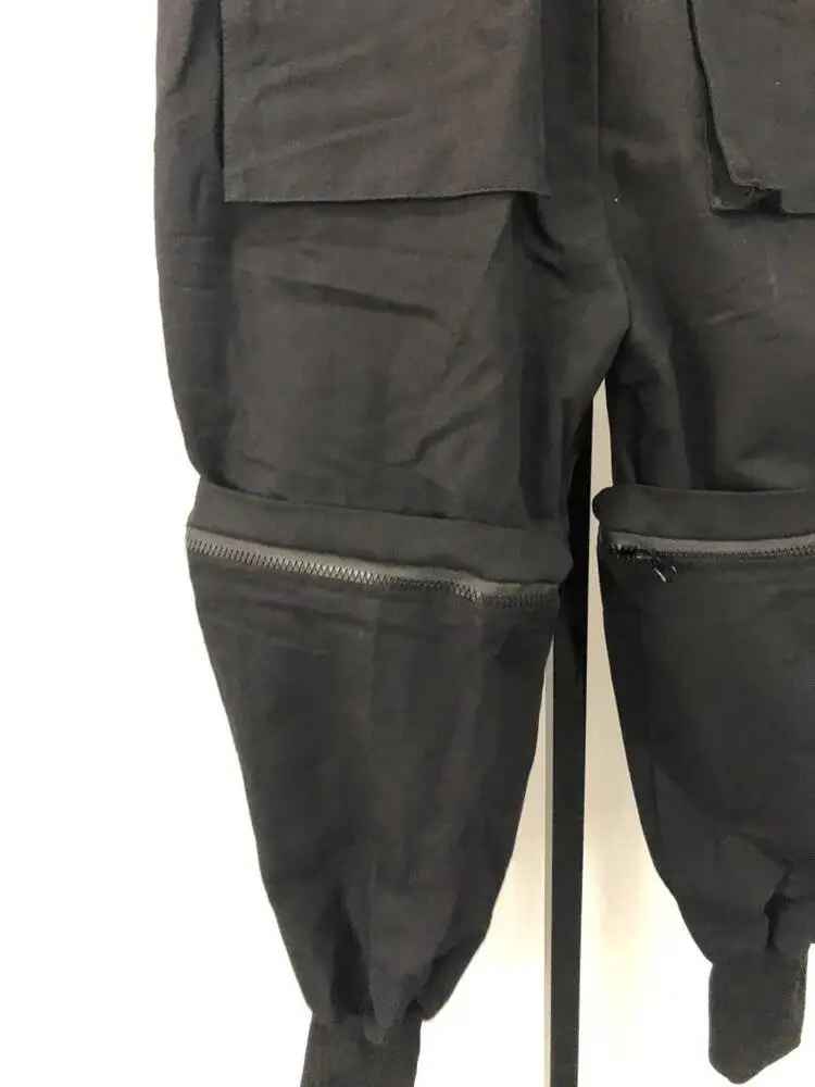 HKSH Dark Style Cargo Harem Pants Men's Tide Hip Hop High Street Loose Streetwear Autumn New Punk Trousers Male Darkwear HK0156