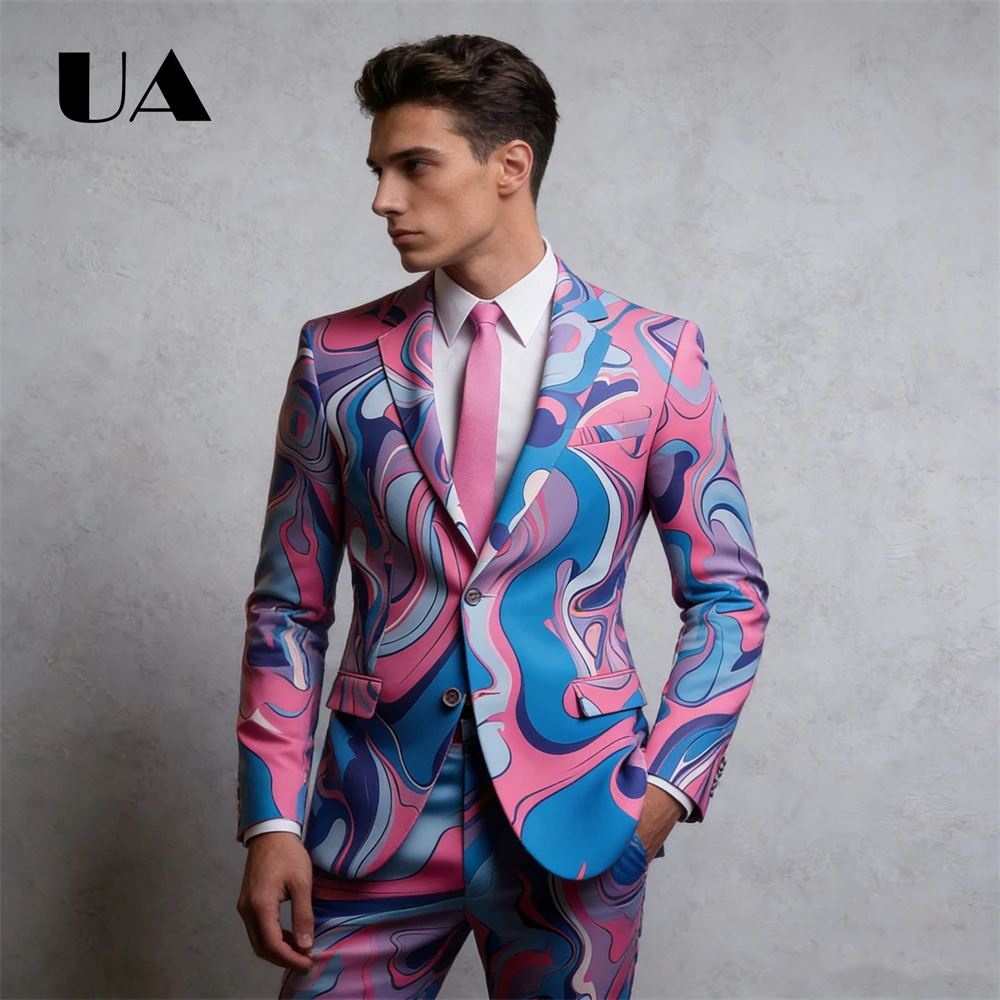 Single Breasted Men's Two piece Suit for Formal Evening Party, XS-4XL Dyed Suit Jacket Pants Cocktail Gathering Suit Attire