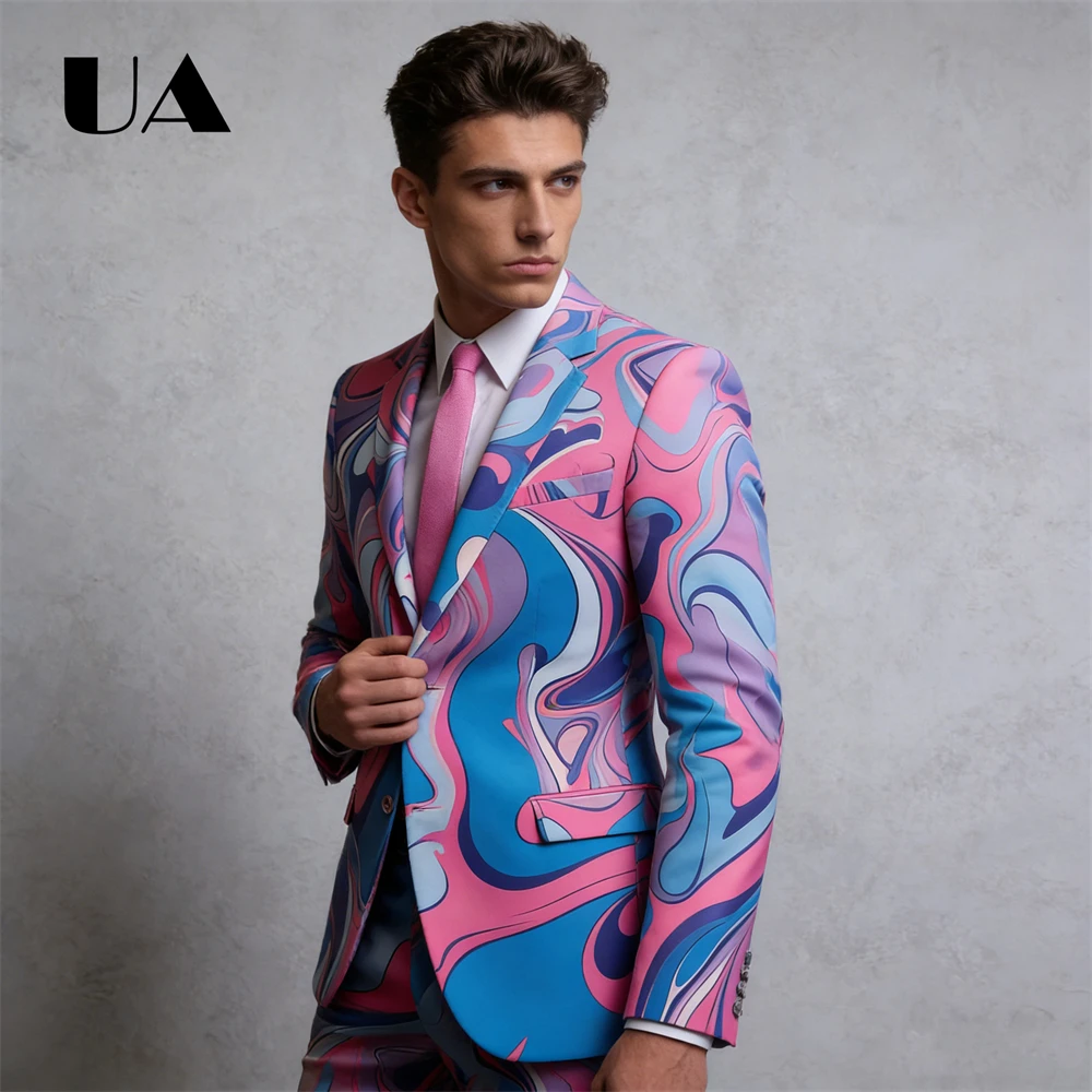 Single Breasted Men's Two piece Suit for Formal Evening Party, XS-4XL Dyed Suit Jacket Pants Cocktail Gathering Suit Attire