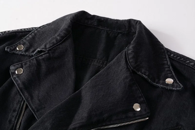 Coat Men Denim Coats Turn Down Collar Jackets Zipper Full Sleeve Vintage Washed Diatressed Y2k Streetwear Casual Spliced Jacket