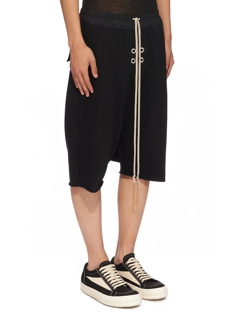 Summer High Street Shorts Dark Punched Chicken Eye Loose RO Hanging Crotch Five Part Pants Men's Casual Harem Pants