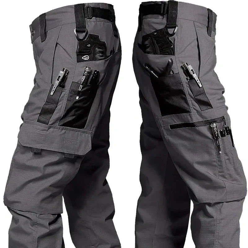 New Tactical Work Pants Men Casual Outdoor Waterproof Cargo Trousers 2/1Pcs Multi-pocket Wear-Resistant Outdoor Training Trouser