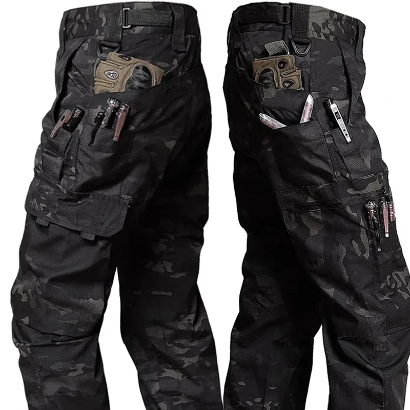 New Tactical Work Pants Men Casual Outdoor Waterproof Cargo Trousers 2/1Pcs Multi-pocket Wear-Resistant Outdoor Training Trouser