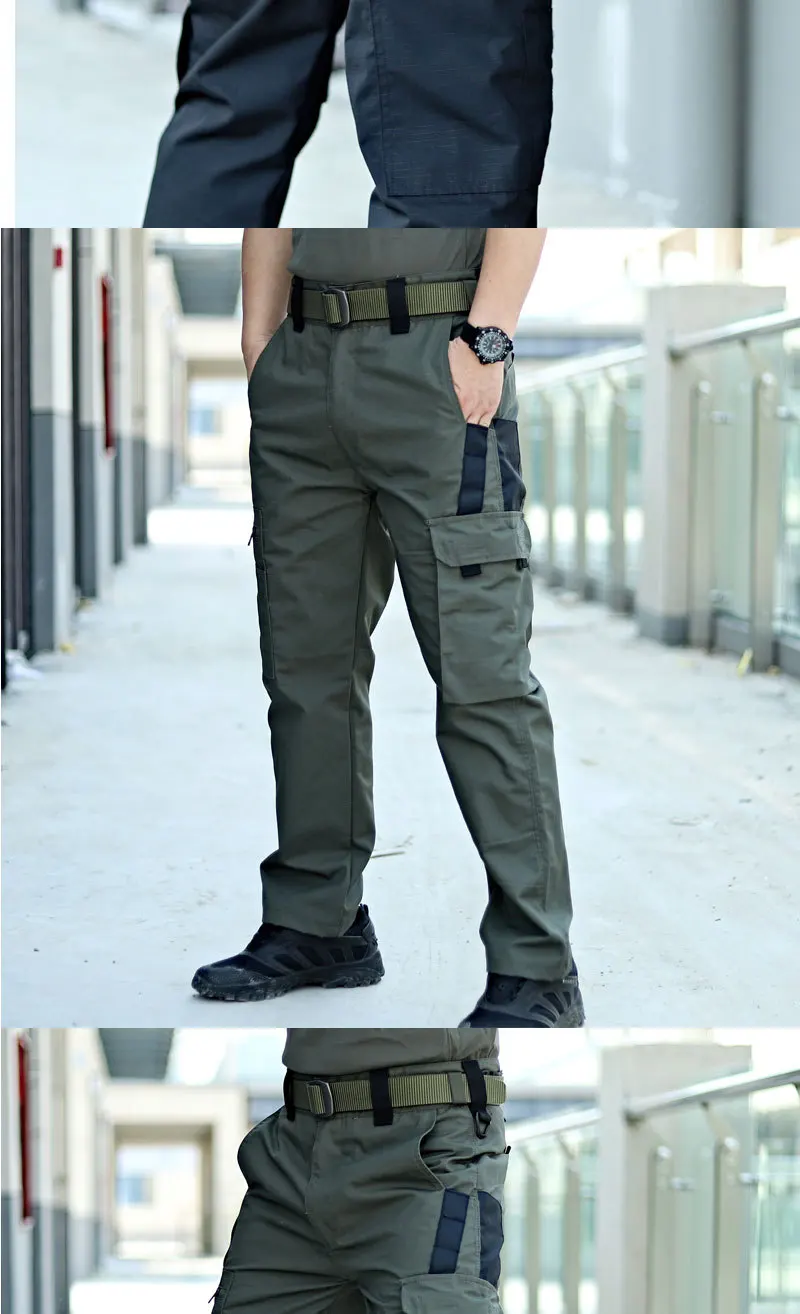 New Tactical Work Pants Men Casual Outdoor Waterproof Cargo Trousers 2/1Pcs Multi-pocket Wear-Resistant Outdoor Training Trouser