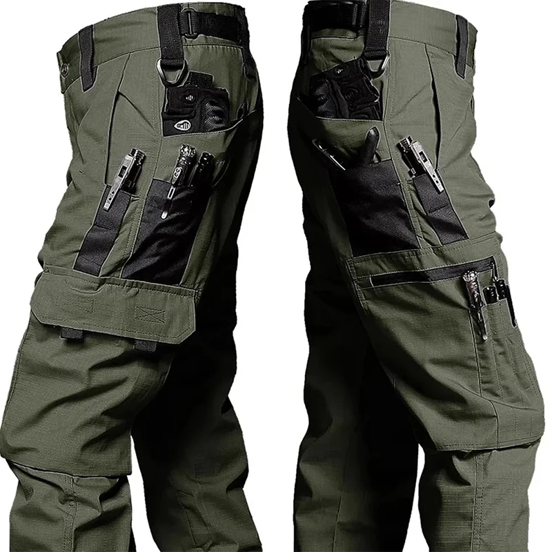 New Tactical Work Pants Men Casual Outdoor Waterproof Cargo Trousers 2/1Pcs Multi-pocket Wear-Resistant Outdoor Training Trouser