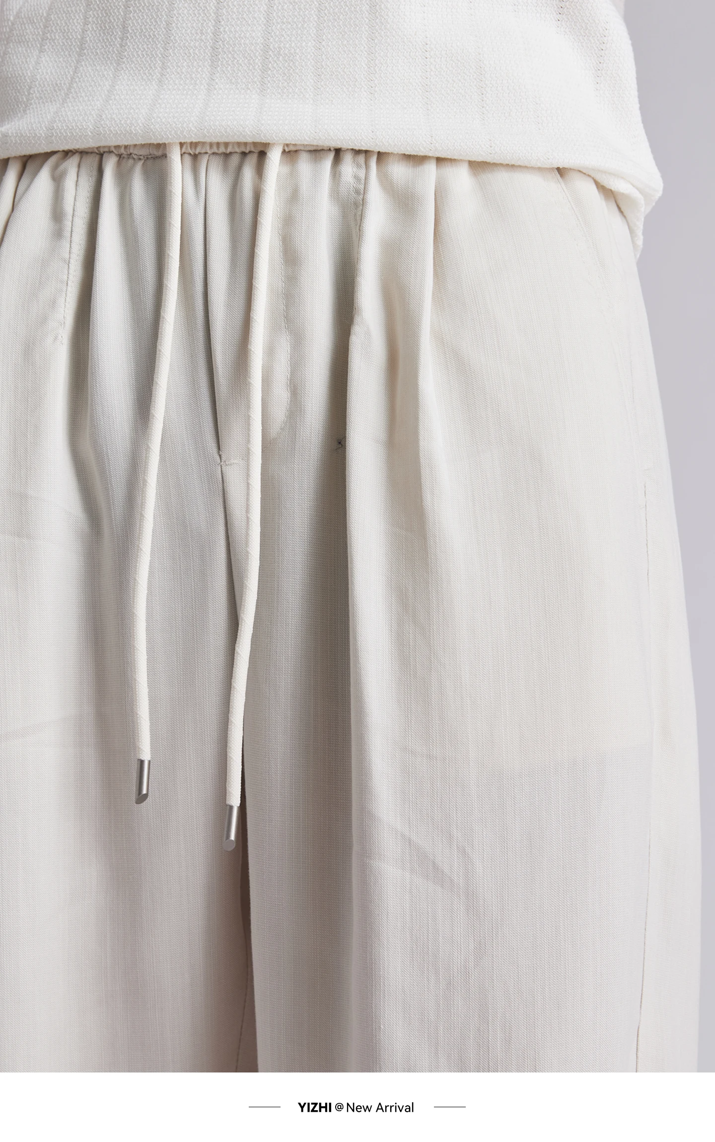 Fashion Men's Lyocell Ice Silk Draped Curved Casual Pants 2026 Summer Solid Loose Breathable Commuter Wide Leg Trousers