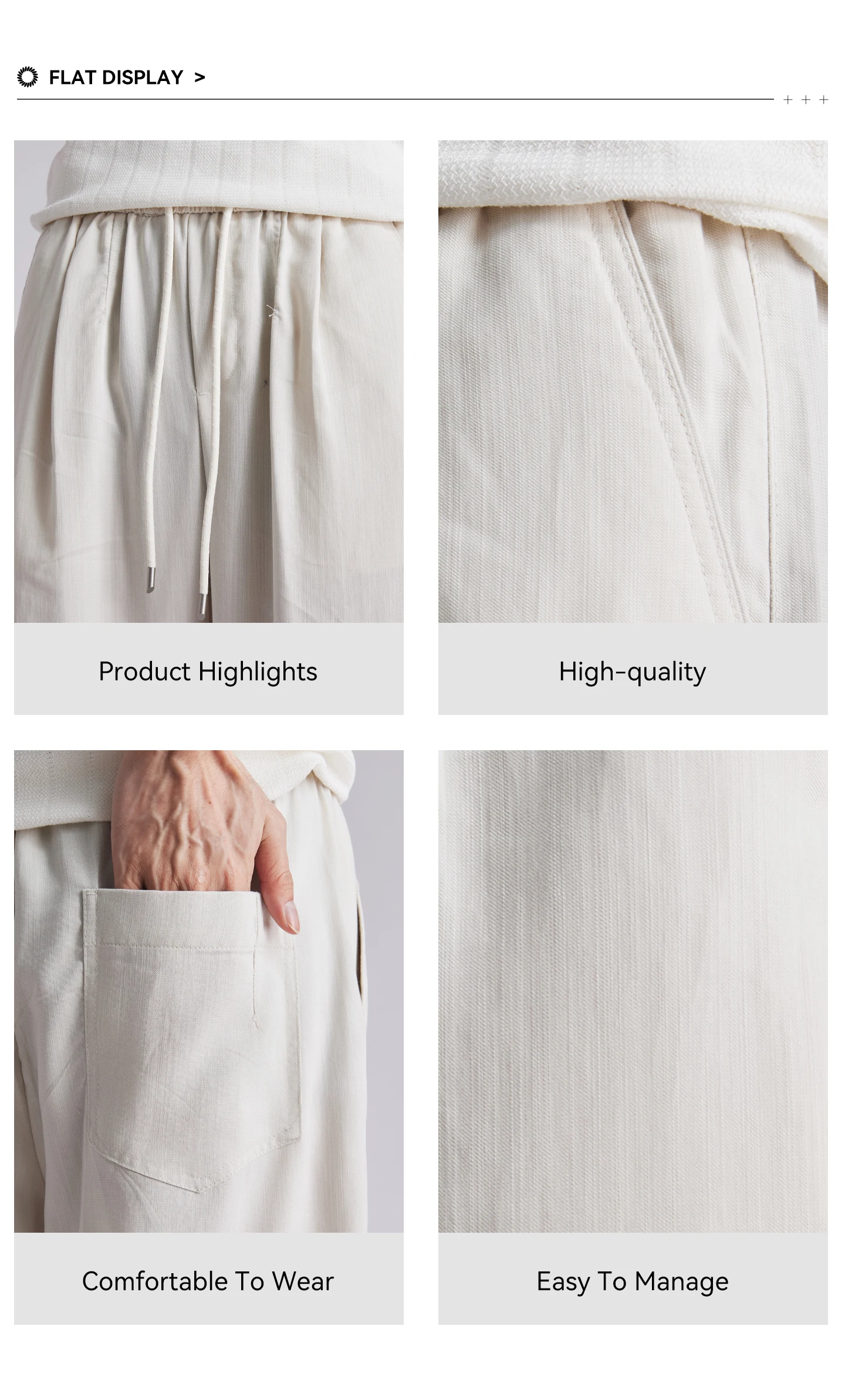 Fashion Men's Lyocell Ice Silk Draped Curved Casual Pants 2026 Summer Solid Loose Breathable Commuter Wide Leg Trousers