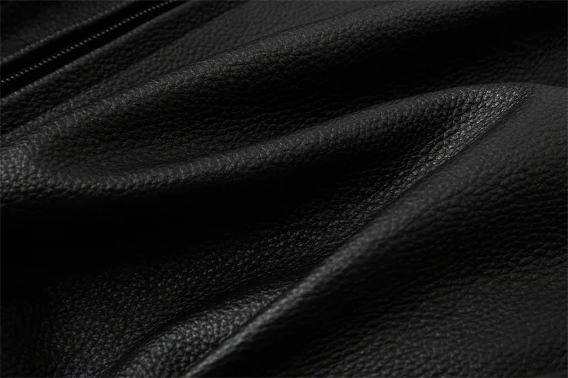 Men's Natural Leather Motorcycle Jacket Top Layer Cowhide Biker Jacket Retro Moto Suit Stone Milled Large Size Leather Jacket
