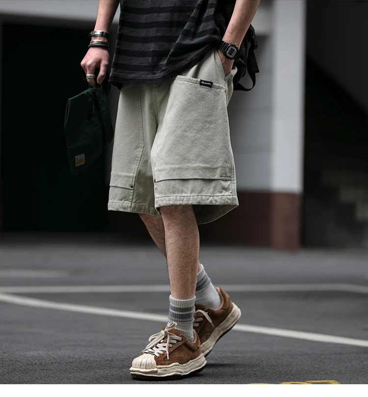 Summer Japanese Streetwear High Quality Cargo Shorts For Men Clothing Y2k Harajuku Casual Cotton Basketball Pants Korean Shorts