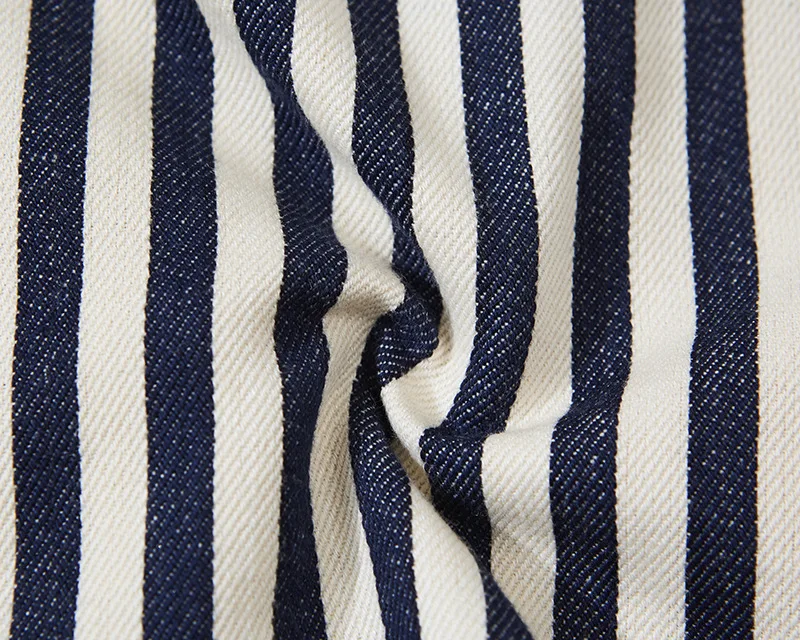 0302 America Style Good Quality Striped Shirt Men Spring Fall Fashion 100% Cotton Long Sleeve Loose Casual Cargo Lapel Blouses