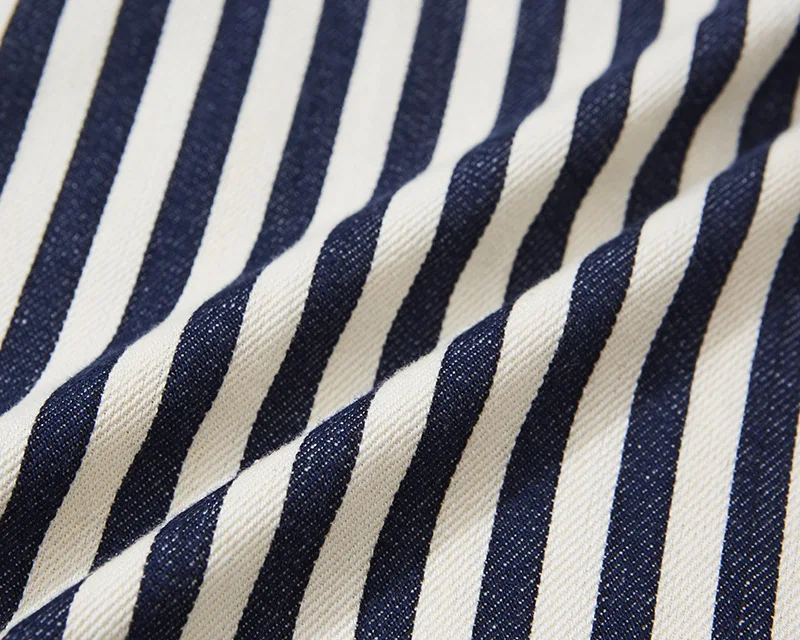 0302 America Style Good Quality Striped Shirt Men Spring Fall Fashion 100% Cotton Long Sleeve Loose Casual Cargo Lapel Blouses