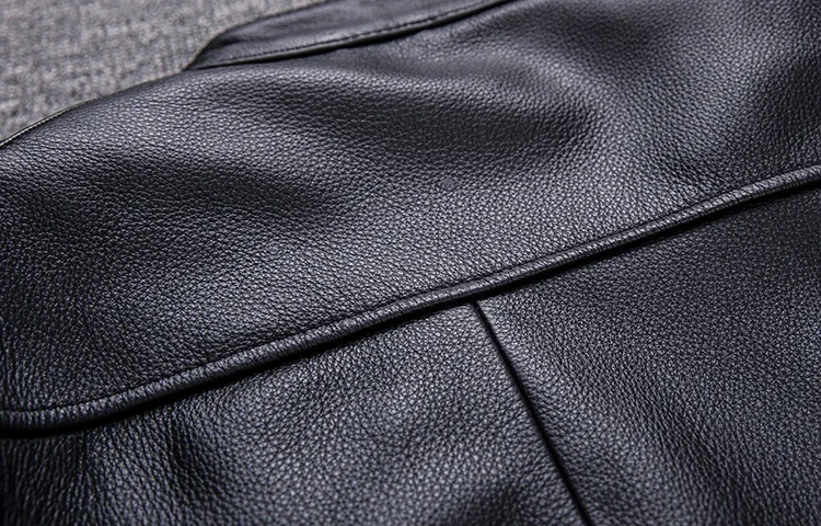 New Motorcycle Style Men's Cowhide Genuine Leather Clothes,Fashion Black Motor Biker Jacket Cool Leather Coat Plus Size 5XL