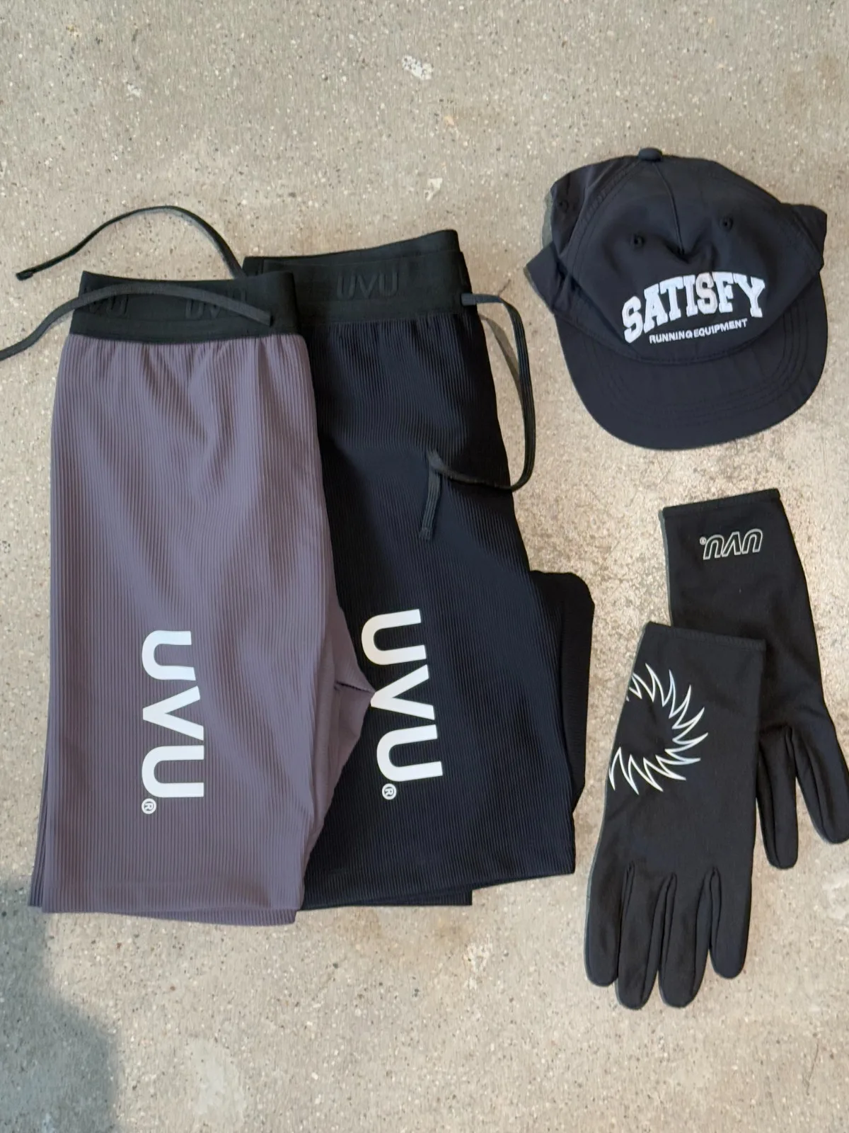 Uvu running yoga long shorts outdoor running sports fitness stretch pressure pants