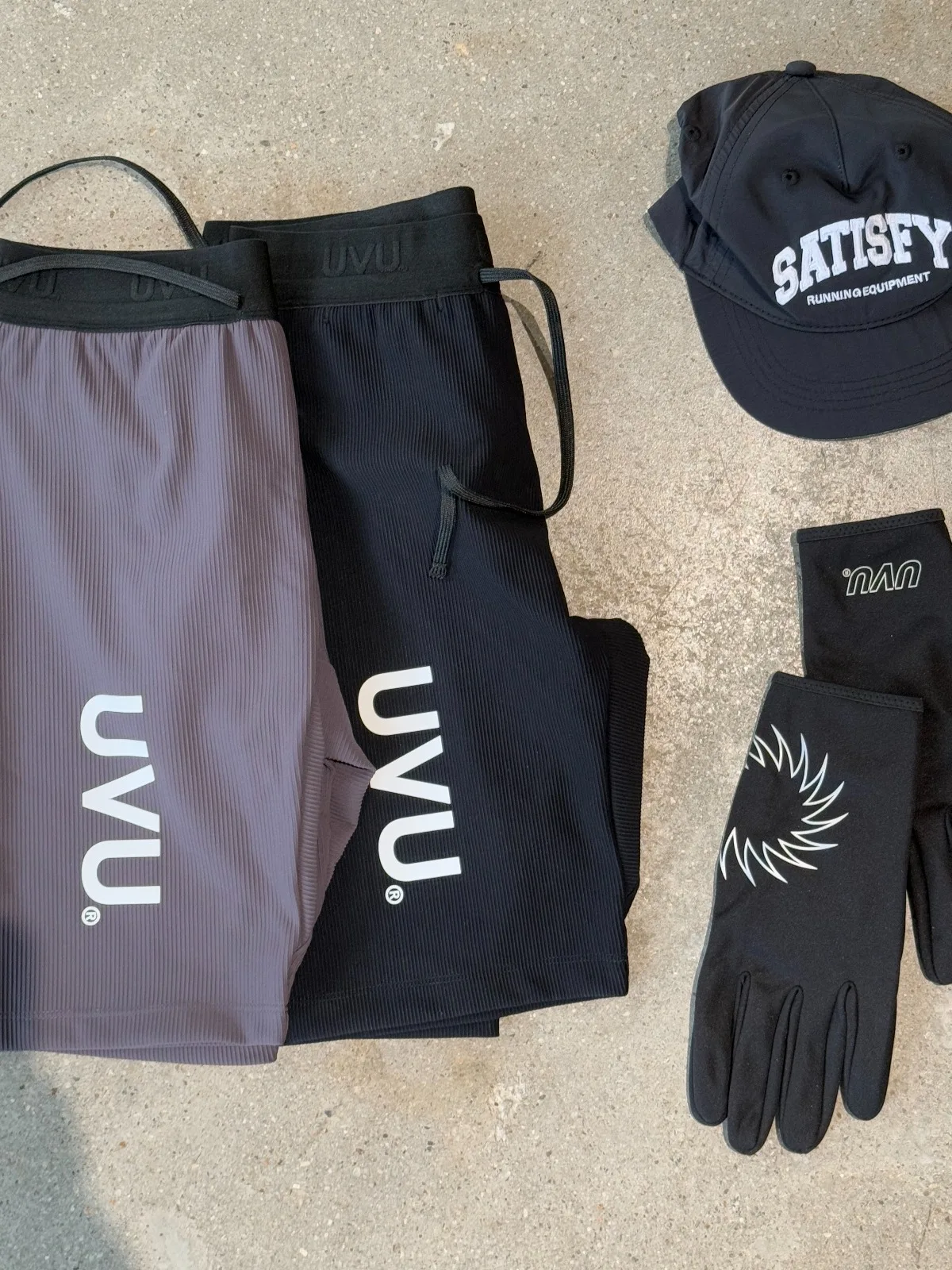 Uvu running yoga long shorts outdoor running sports fitness stretch pressure pants