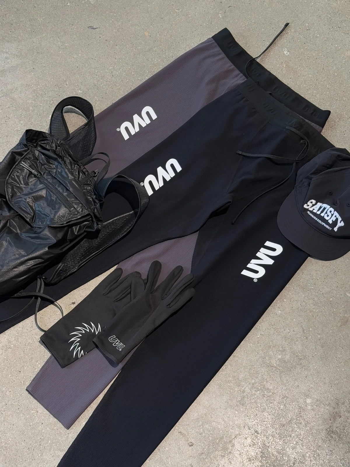 Uvu running yoga long shorts outdoor running sports fitness stretch pressure pants