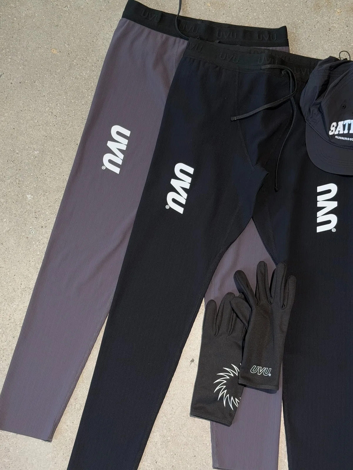 Uvu running yoga long shorts outdoor running sports fitness stretch pressure pants