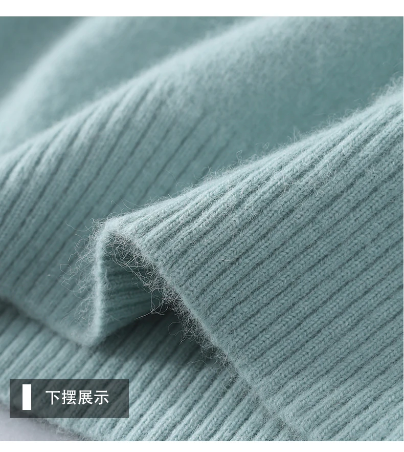 100% Mink Cashmere Sweater Men's Autumn Winter Thick Loose Warm Sweater High Collar Casual Business Pullover Knitted Sweater New