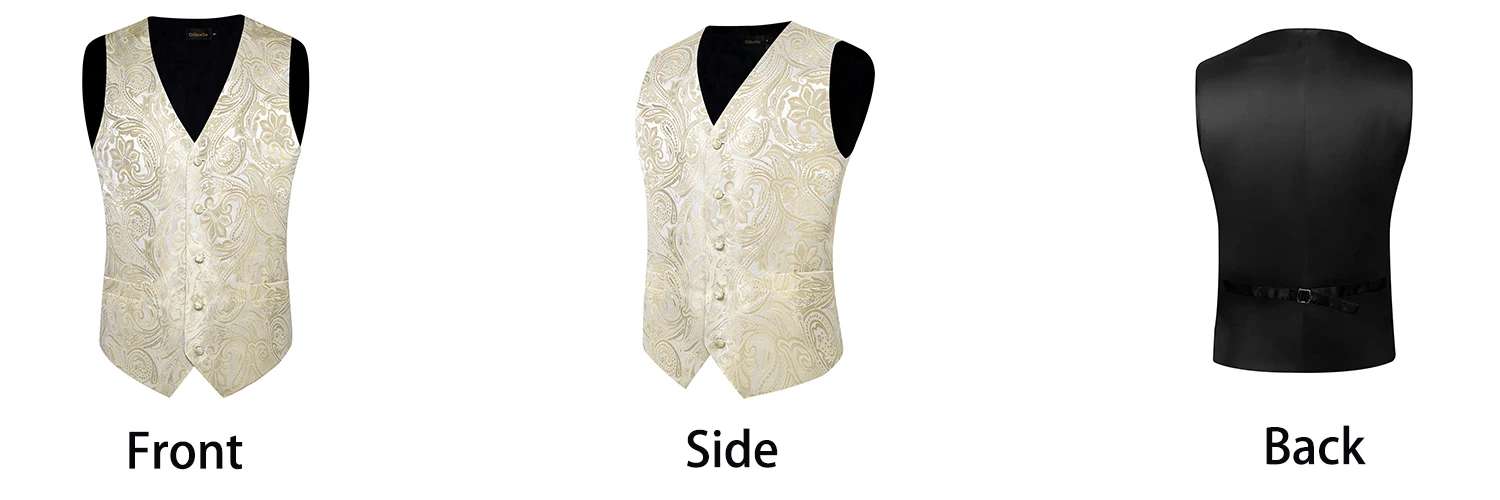Fashion Men's Green Paisley Business Vest chaleco hombre Luxury Wedding Red Waistcoat Necktie Pocket Square Cufflinks Free Ship