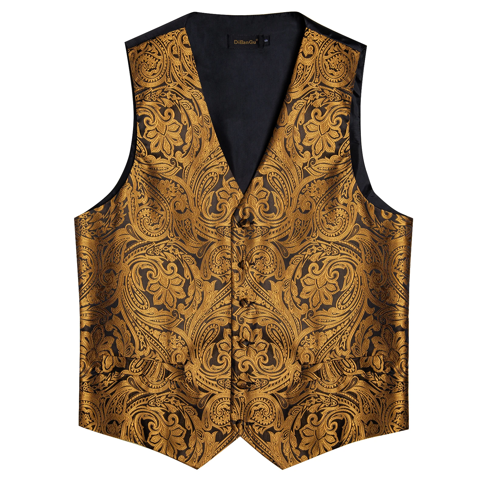 Fashion Men's Green Paisley Business Vest chaleco hombre Luxury Wedding Red Waistcoat Necktie Pocket Square Cufflinks Free Ship