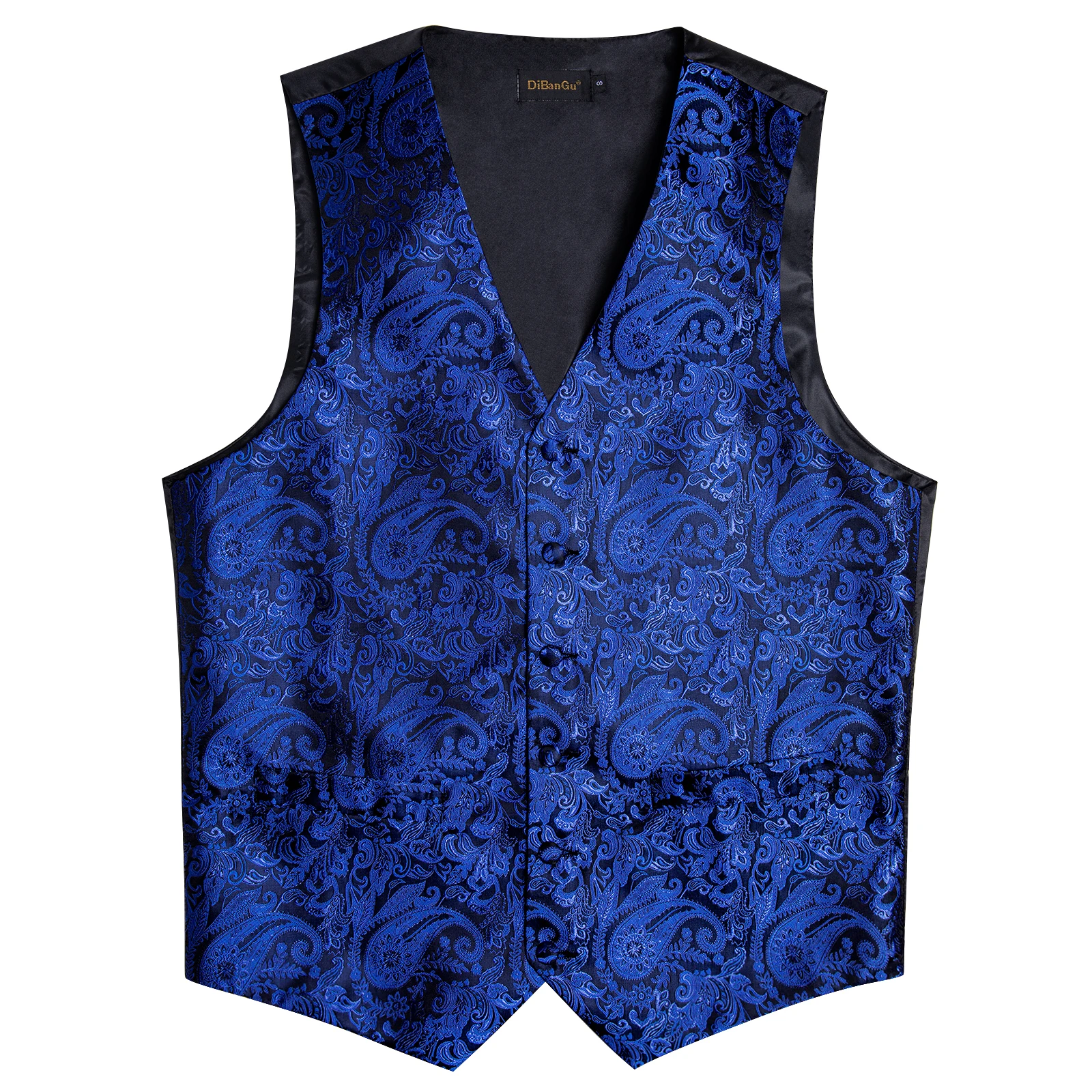 Fashion Men's Green Paisley Business Vest chaleco hombre Luxury Wedding Red Waistcoat Necktie Pocket Square Cufflinks Free Ship
