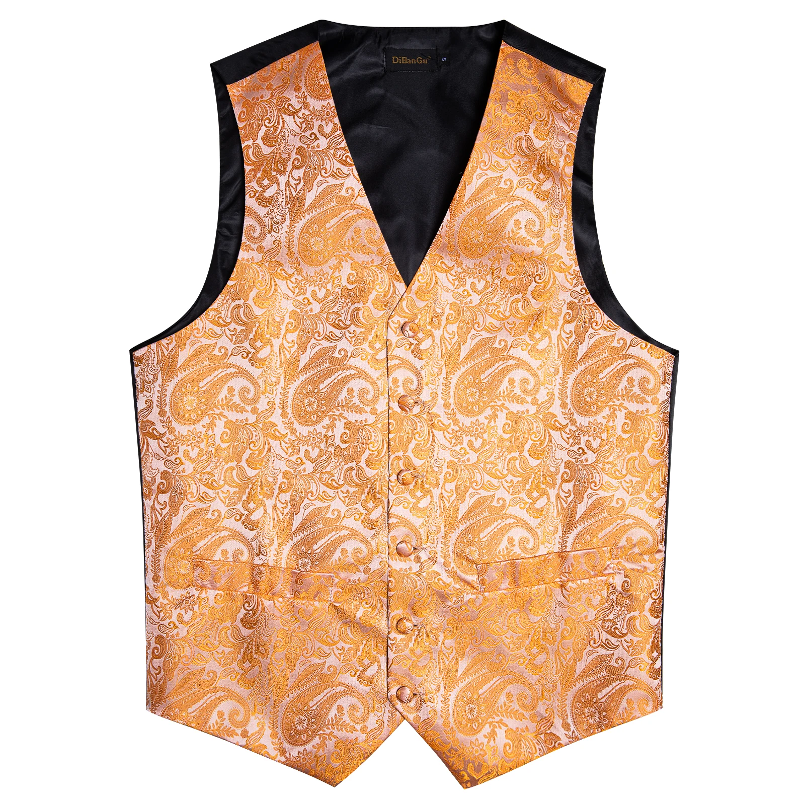 Fashion Men's Green Paisley Business Vest chaleco hombre Luxury Wedding Red Waistcoat Necktie Pocket Square Cufflinks Free Ship