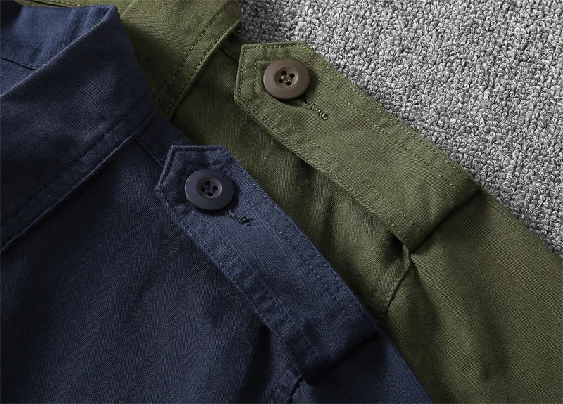 1603# Autumn New American Retro Tropical Jungle M65 Jacket Men's Fashion 100% Cotton Washed Multi-pocketed Military Cargo Coat