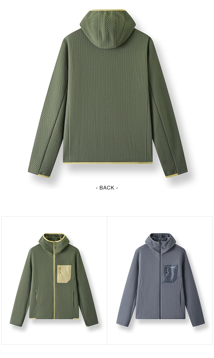 Semir Jacket Men Anti-Static Fleece Knit 2025 Winter New Hooded Top Patchwork Outdoor Trendy Men's Clothing