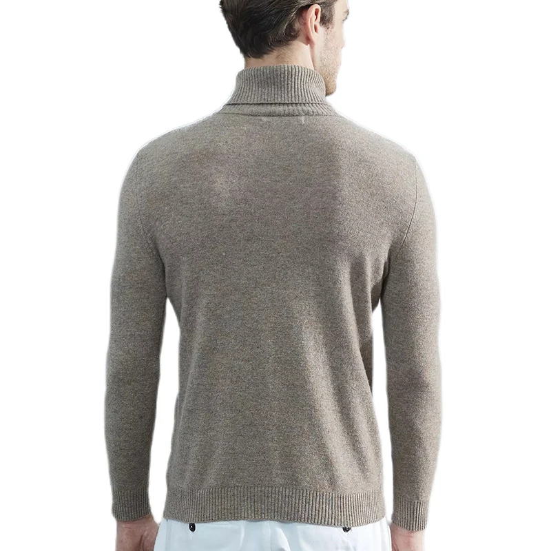 Men Knitted Sweaters Cashmere Sweater 100% Merino Wool Turtleneck Long-Sleeve Thick Pullover Winter Autumn Male Jumpers Clothing