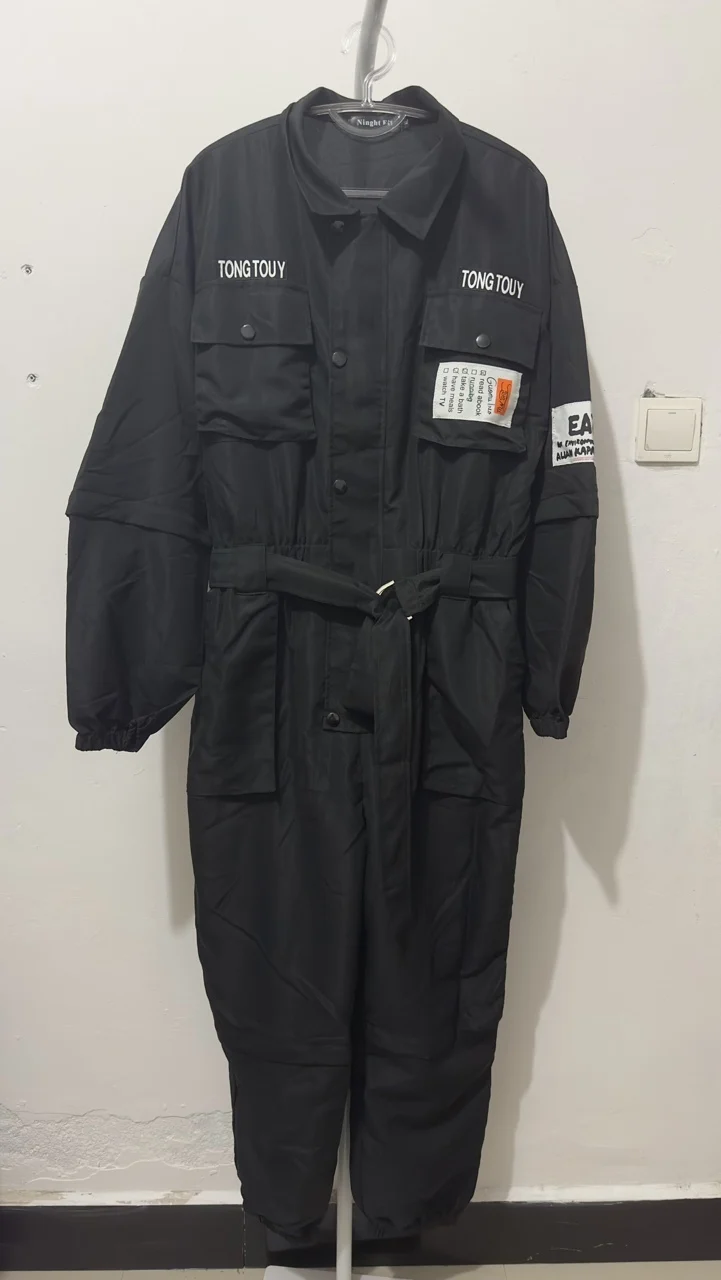 HKSH Autumn Summer New Men's Punk Fashion Tide Jumpsuit Youth Detachable National Casual Overalls Safari Style Pants Tops HK0056